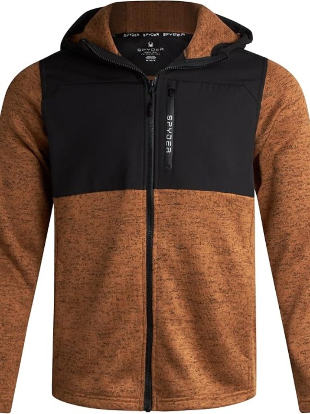 Spyder Men's Full Zip Fleece Hooded Jacket Performance Hiking Outdoor L, 23" PTP - Picture 16 of 16